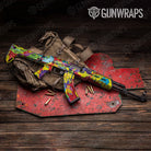 Paint Splatter Yellow Gun Skin Vinyl Wrap