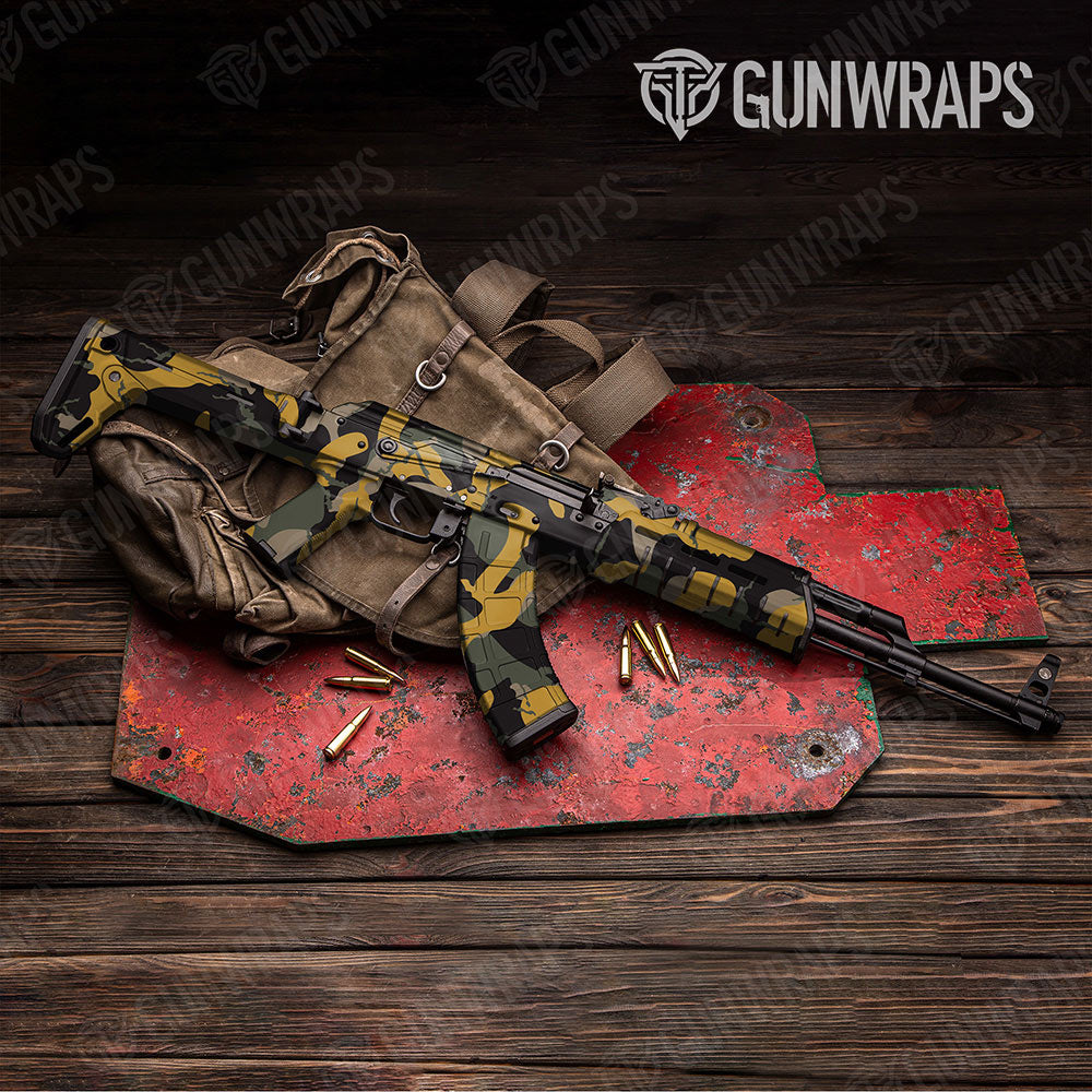 Ragged Militant Yellow Gun Skin Vinyl Wrap