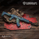 Realtree WAV3 Blue Yellow Gun Skin Vinyl Wrap