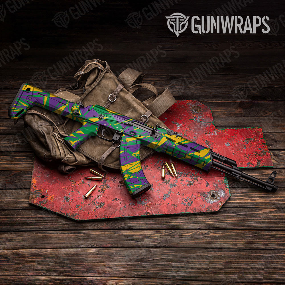 Sharp Mardi Gras Gun Skin Vinyl Wrap