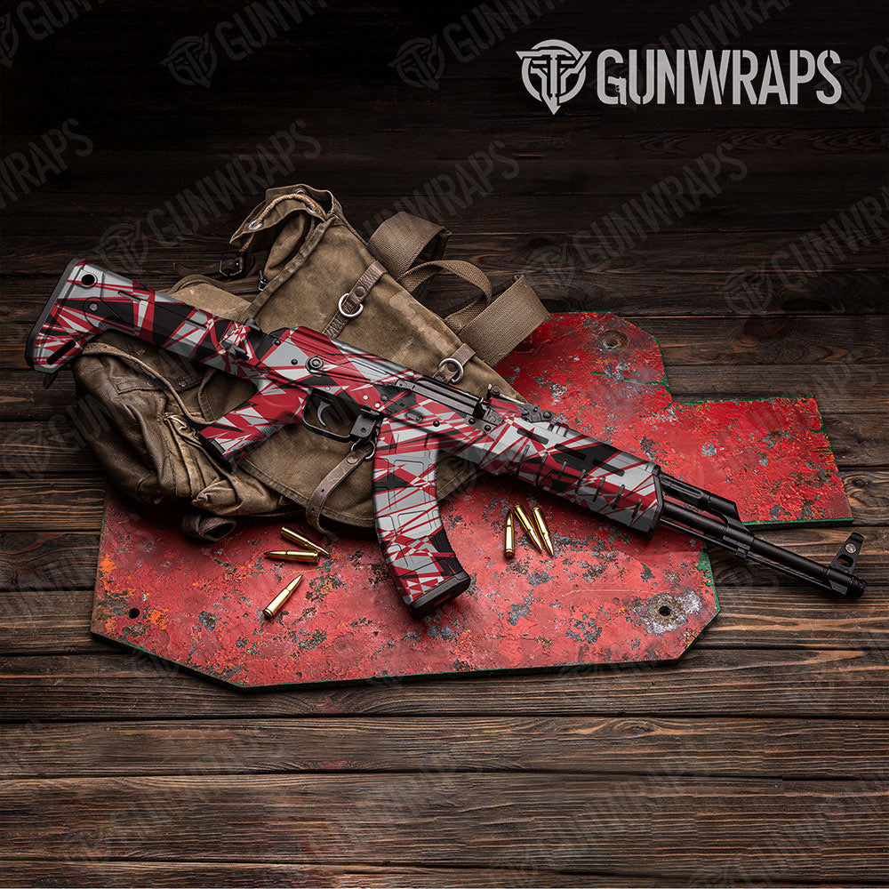 Sharp Red Tiger Gun Skin Vinyl Wrap