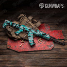 Sharp Tiffany Blue Tiger Gun Skin Vinyl Wrap