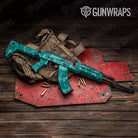 Shattered Elite Tiffany Blue Gun Skin Vinyl Wrap