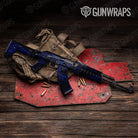 Skull Blue Gun Skin Vinyl Wrap