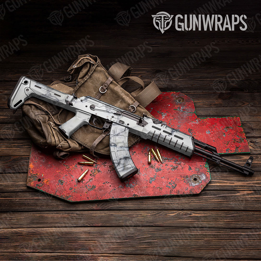 Stone Bianco Carrara Marble Gun Skin Vinyl Wrap