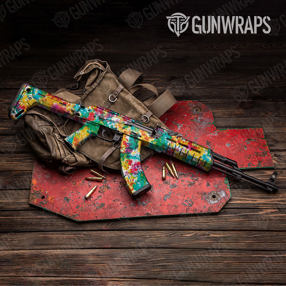 Tie Dye Jungle Fever Gun Skin Vinyl Wrap