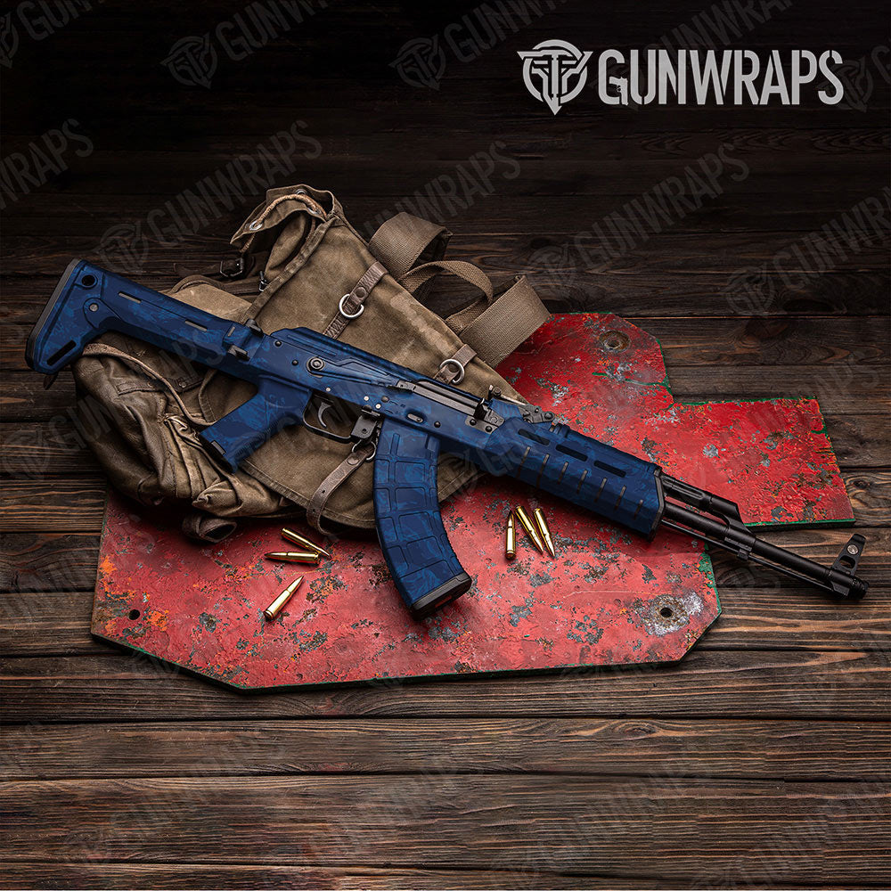 Vietnam Tiger Stripe Elite Blue Gun Skin Vinyl Wrap