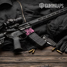 AR-15 Mag Well Bandana Pink And Black Gun Skin Vinyl Wrap