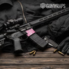 AR-15 Mag Well Bandana Pink And White Gun Skin Vinyl Wrap