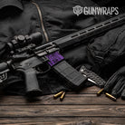 AR-15 Mag Well Bandana Purple And Black Gun Skin Vinyl Wrap