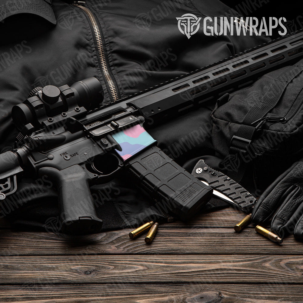 AR-15 Mag Well Cumulus Cotton Candy Gun Skin Vinyl Wrap