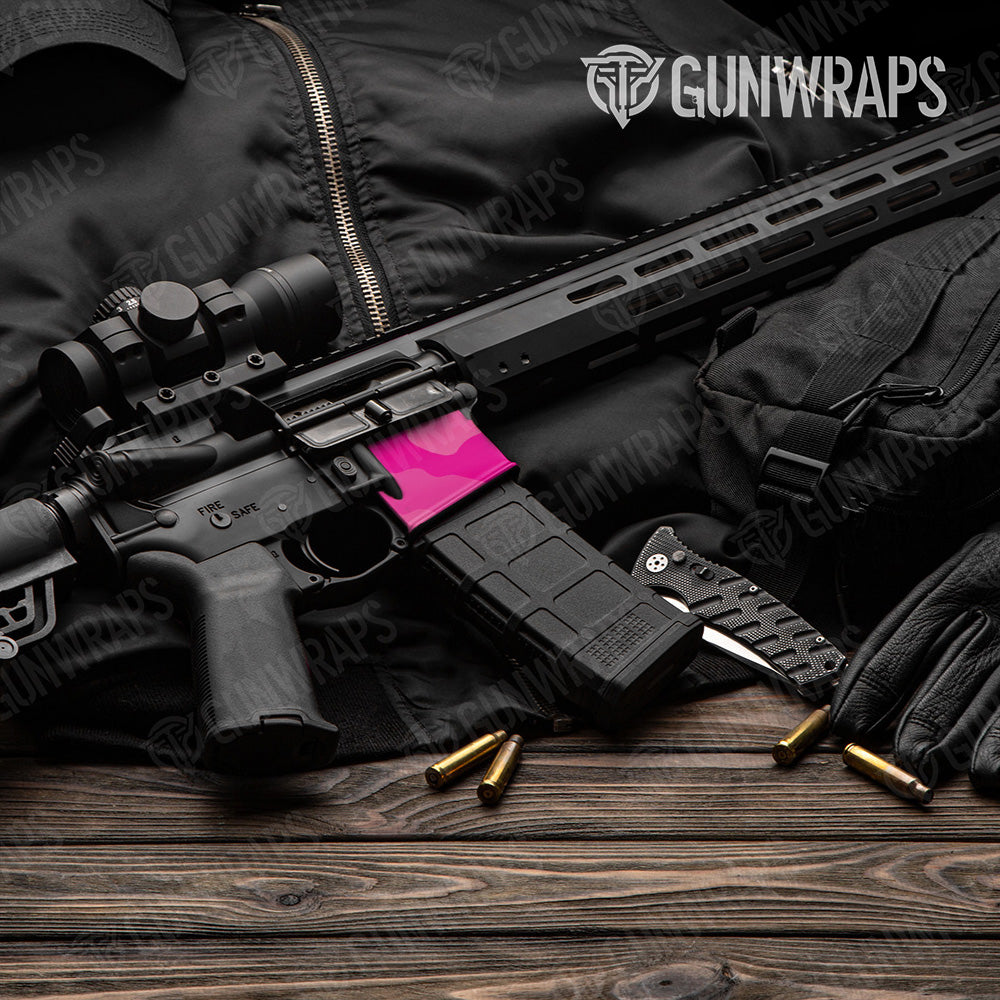 AR-15 Mag Well Cumulus Elite Magenta Gun Skin Vinyl Wrap