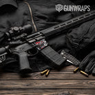 AR-15 Mag Well Digital Urban Red Gun Skin Vinyl Wrap