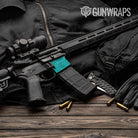 AR-15 Mag Well Hex DNA Elite Tiffany Blue Gun Skin Vinyl Wrap