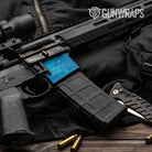 AR-15 Mag Well Hex Electric Blue Gun Skin Vinyl Wrap