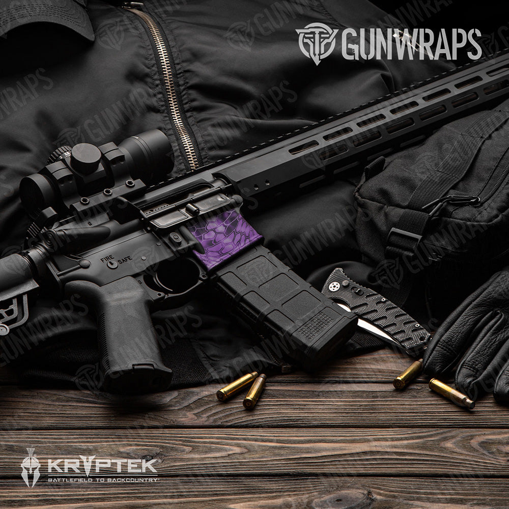 AR-15 Mag Well Kryptek Amethyst Gun Skin Vinyl Wrap