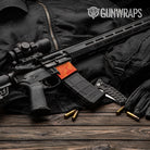 AR-15 Mag Well Ragged Elite Orange Gun Skin Vinyl Wrap
