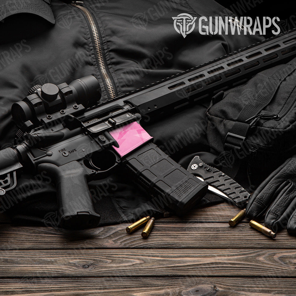 AR-15 Mag Well Sharp Elite Pink Gun Skin Vinyl Wrap