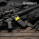 AR-15 Mag Well Sharp Yellow Tiger Gun Skin Vinyl Wrap