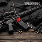 AR-15 Mag Well Shattered Elite Red Gun Skin Vinyl Wrap