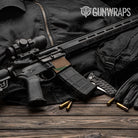 AR-15 Mag Well Shredded Woodland Gun Skin Vinyl Wrap