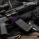 AR-15 Mag Well Skull Purple Gun Skin Vinyl Wrap