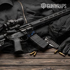 AR-15 Mag Well Stone Blue Lightning Marble Gun Skin Vinyl Wrap