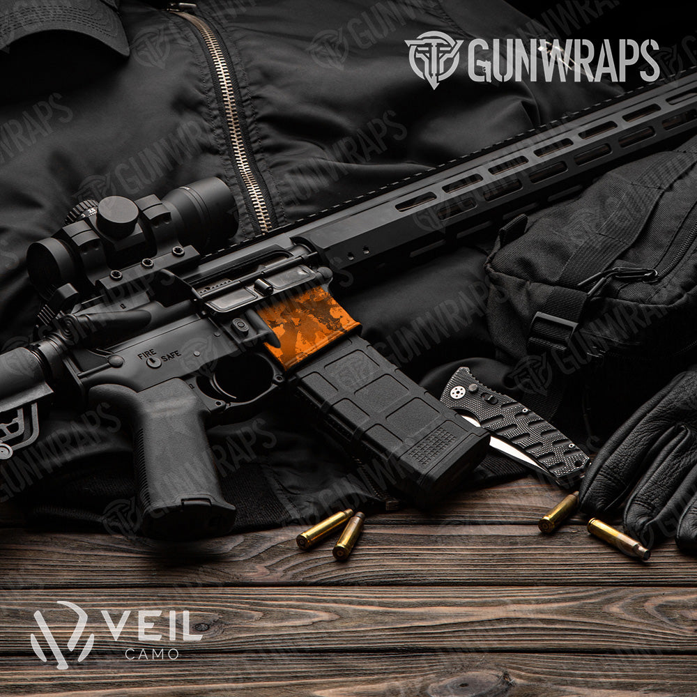 AR-15 Mag Well Veil Stoke Blaze Gun Skin Vinyl Wrap