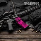 AR-15 Mag & Mag Well Bandana Magenta And Black Gun Skin Vinyl Wrap