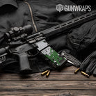 AR-15 Mag & Mag Well Broken Plaid Green Tiger Gun Skin Vinyl Wrap