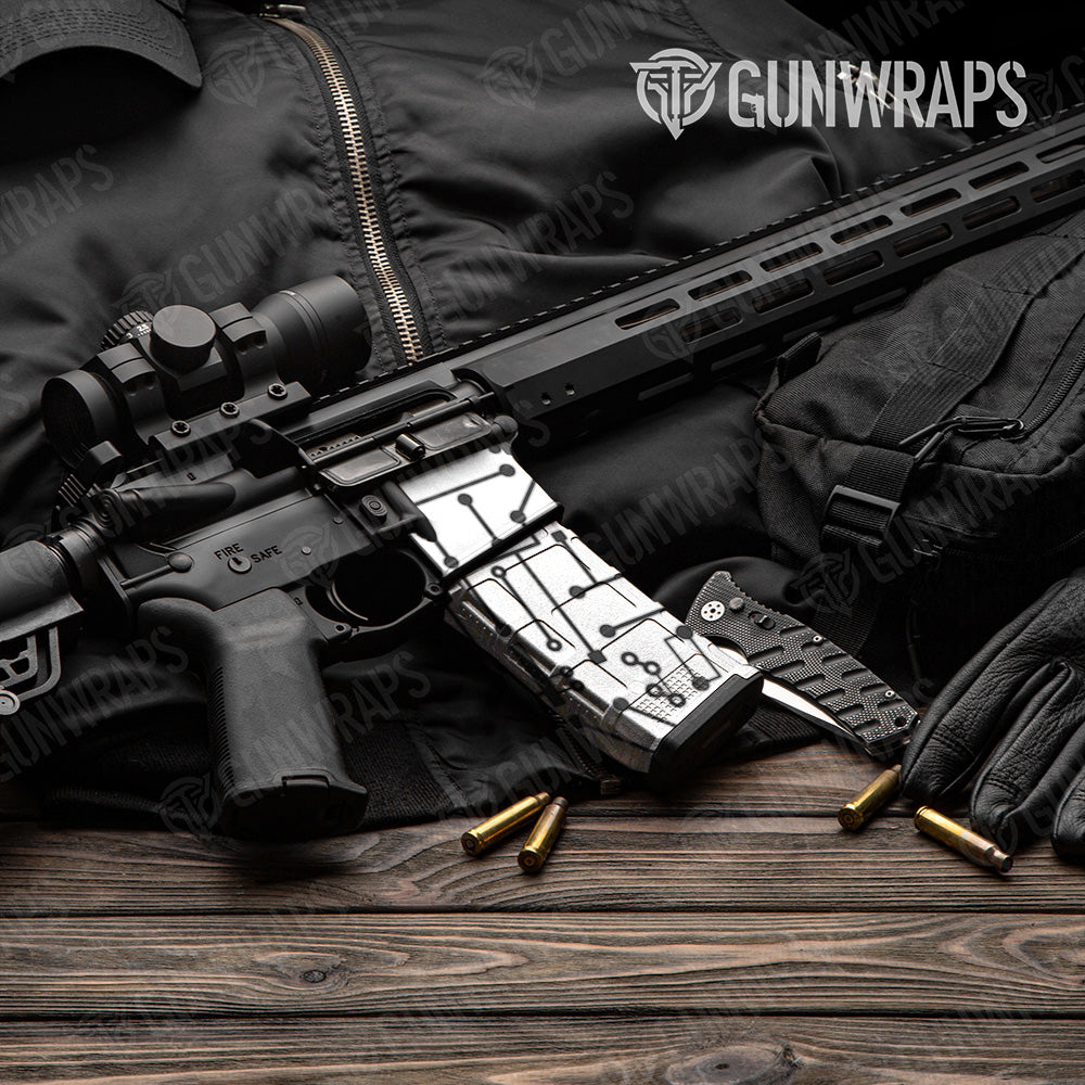 AR-15 Mag & Mag Well Circuit Board Black Gun Skin Vinyl Wrap