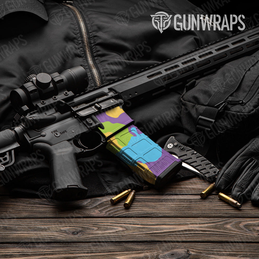 AR-15 Mag & Mag Well Cumulus Carnival Gun Skin Vinyl Wrap
