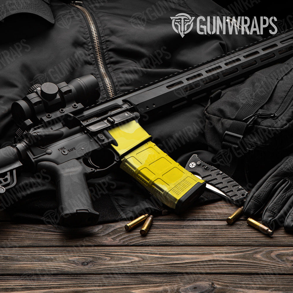 AR-15 Mag & Mag Well Cumulus Elite Yellow Gun Skin Vinyl Wrap