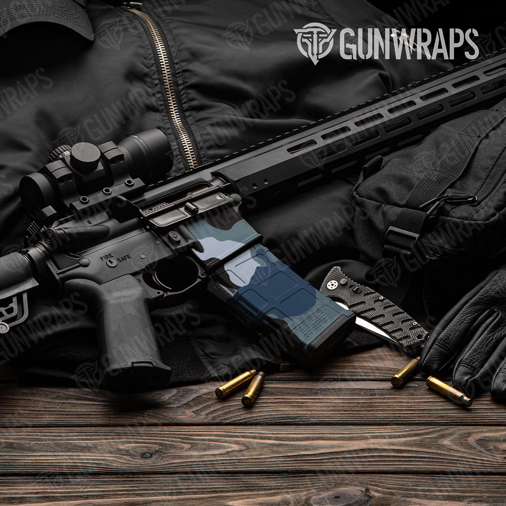 AR-15 Mag & Mag Well Cumulus Navy Gun Skin Vinyl Wrap