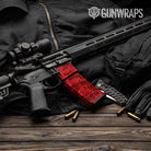 AR-15 Mag & Mag Well Digital Elite Red Gun Skin Vinyl Wrap