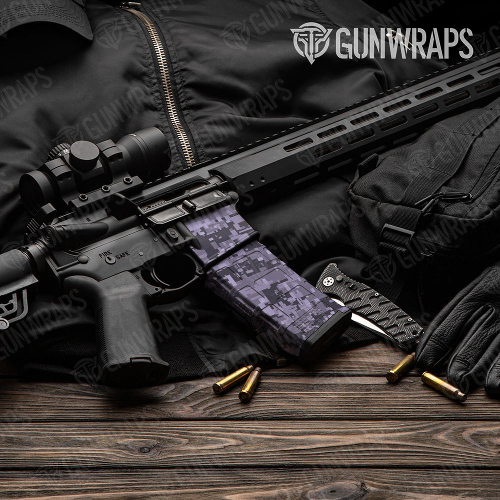 AR-15 Mag & Mag Well Digital Lilac Gun Skin Vinyl Wrap