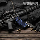 AR-15 Mag & Mag Well Erratic Blue Midnight Gun Skin Vinyl Wrap