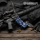 AR-15 Mag & Mag Well Erratic Blue Urban Night Gun Skin Vinyl Wrap