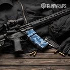 AR-15 Mag & Mag Well Erratic Cool Blue Gun Skin Vinyl Wrap