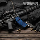 AR-15 Mag & Mag Well Erratic Elite Blue Gun Skin Vinyl Wrap