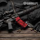 AR-15 Mag & Mag Well Erratic Elite Red Gun Skin Vinyl Wrap