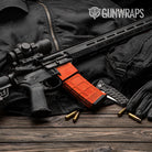 AR 15 Mag Hex DNA Elite Orange Gun Skin Vinyl Wrap