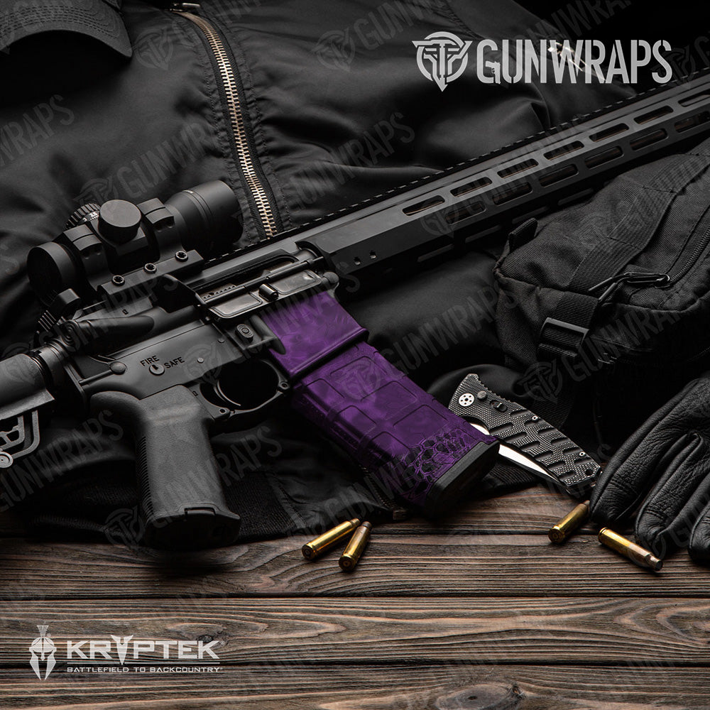 AR-15 Mag & Mag Well Kryptek Purple Gun Skin Vinyl Wrap