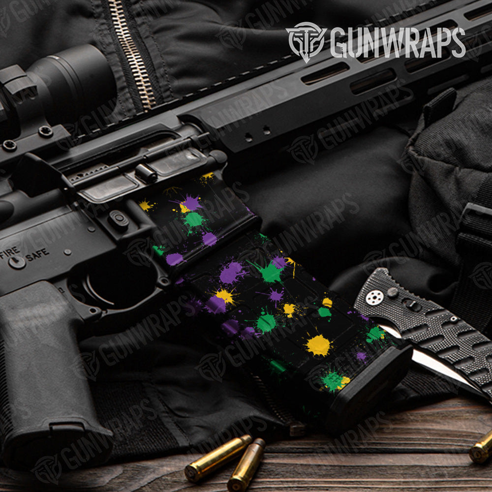 AR-15 Mag & Mag Well Paintball Mardi Gras Gun Skin Vinyl Wrap