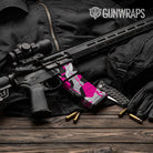 AR-15 Mag & Mag Well Ragged Magenta Tiger Gun Skin Vinyl Wrap