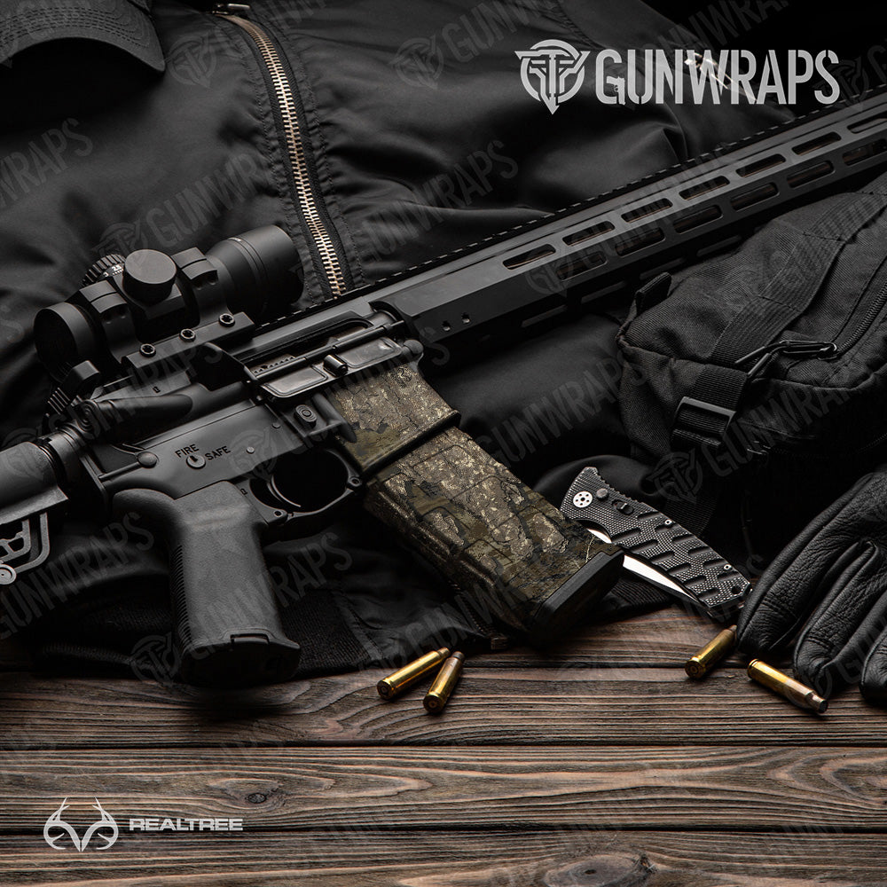 AR-15 Mag & Mag Well Realtree Nature Timber Gun Skin Vinyl Wrap