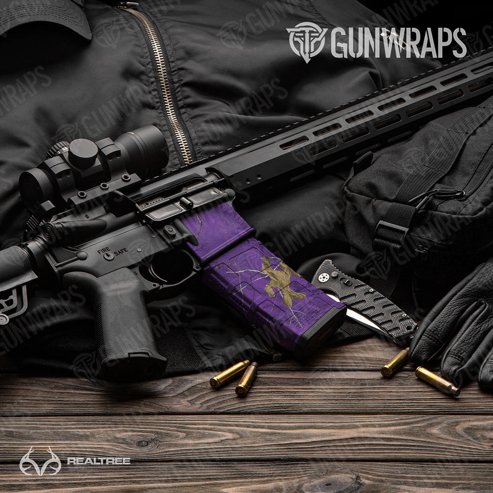 AR-15 Mag & Mag Well Realtree XTRA Colors Purple Gun Skin Vinyl Wrap