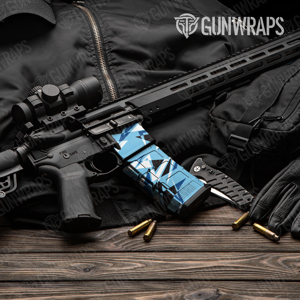 AR-15 Mag & Mag Well Sharp Baby Blue Gun Skin Vinyl Wrap