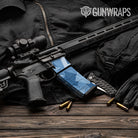 AR-15 Mag & Mag Well Shattered Cool Blue Gun Skin Vinyl Wrap