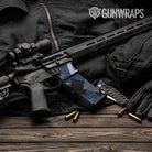 AR-15 Mag & Mag Well Shattered Navy Gun Skin Vinyl Wrap
